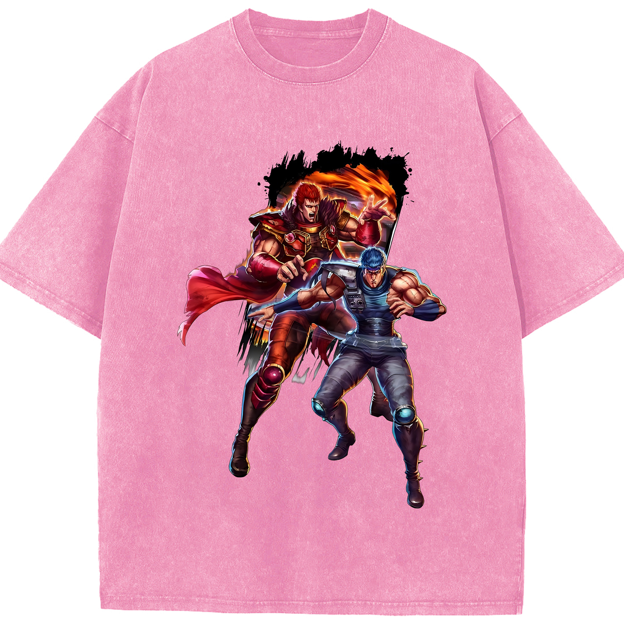 （画像用） 北斗の拳 Fist of the North Star 綿100% ヴィンテージ風 半袖Tシャツ（フロントプリント）